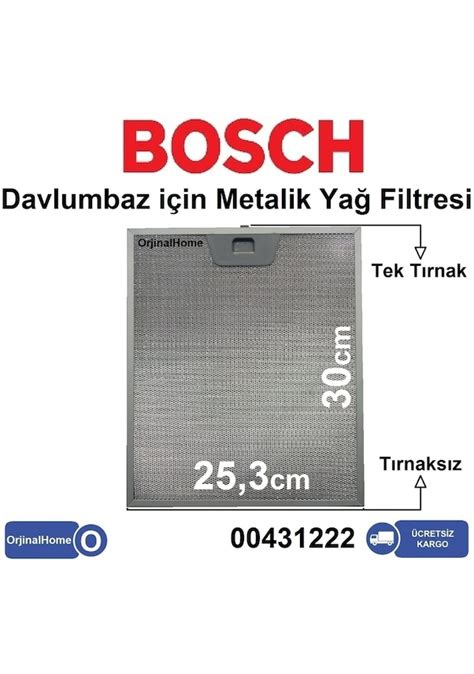 bosch aspiratör filtre fiyatları